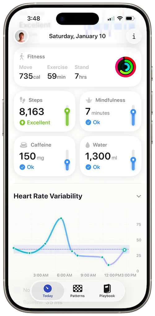 Harvee habit tracking interface