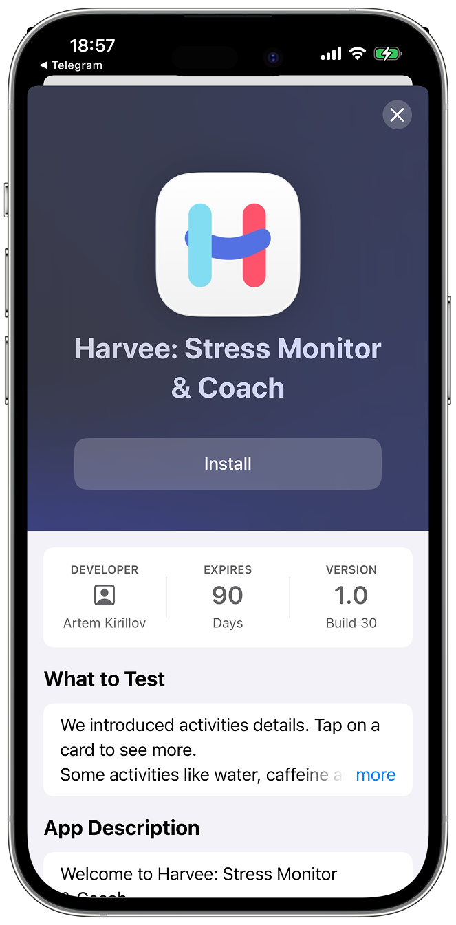 Harvee beta testing